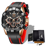 New LIGE Stainless Steel Watches Mens Sports Waterproof Luminous Chronograph