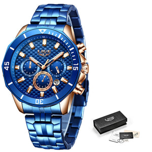 LIGE New Luxury Sports Chronograph Military Watch