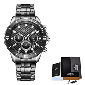 LIGE New Luxury Sports Chronograph Military Watch