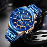 LIGE New Luxury Sports Chronograph Military Watch